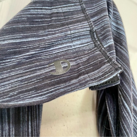 Champion Black and Gray Striped Fabric Infinity Scarf Shawl - Picture 4 of 6
